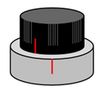 position when cap is tightened at a high rate of speed by a capping machine.