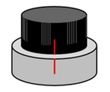 position when cap is applied slowly and carefully